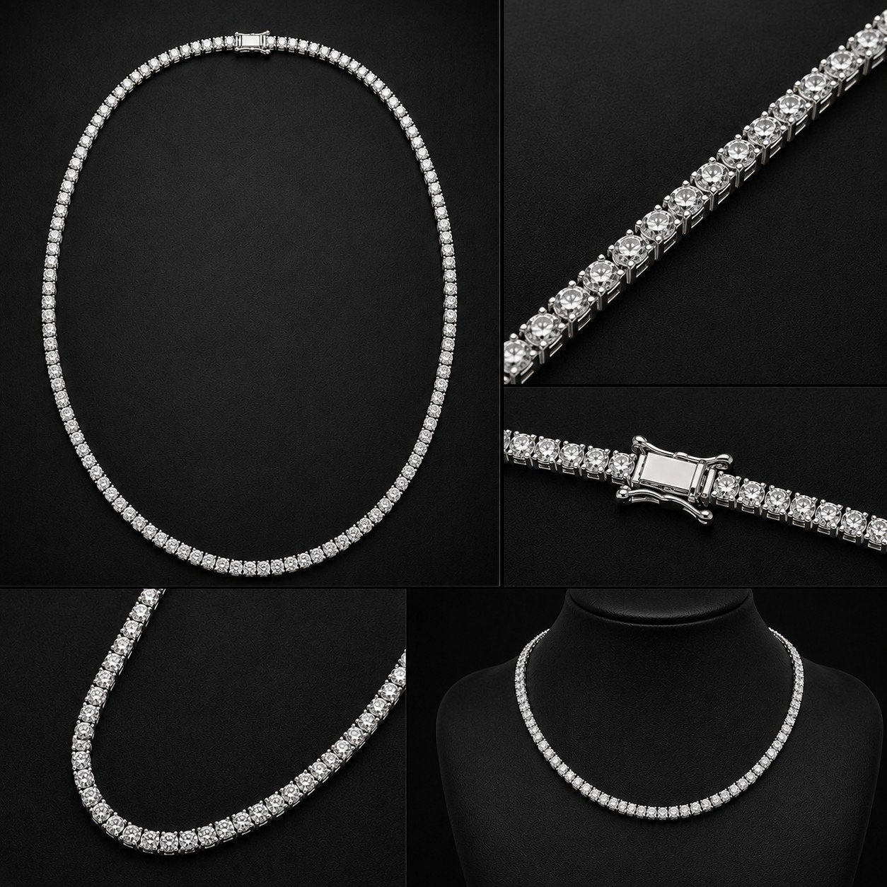 10K WHITE GOLD DIAMOND TENNIS CHAIN