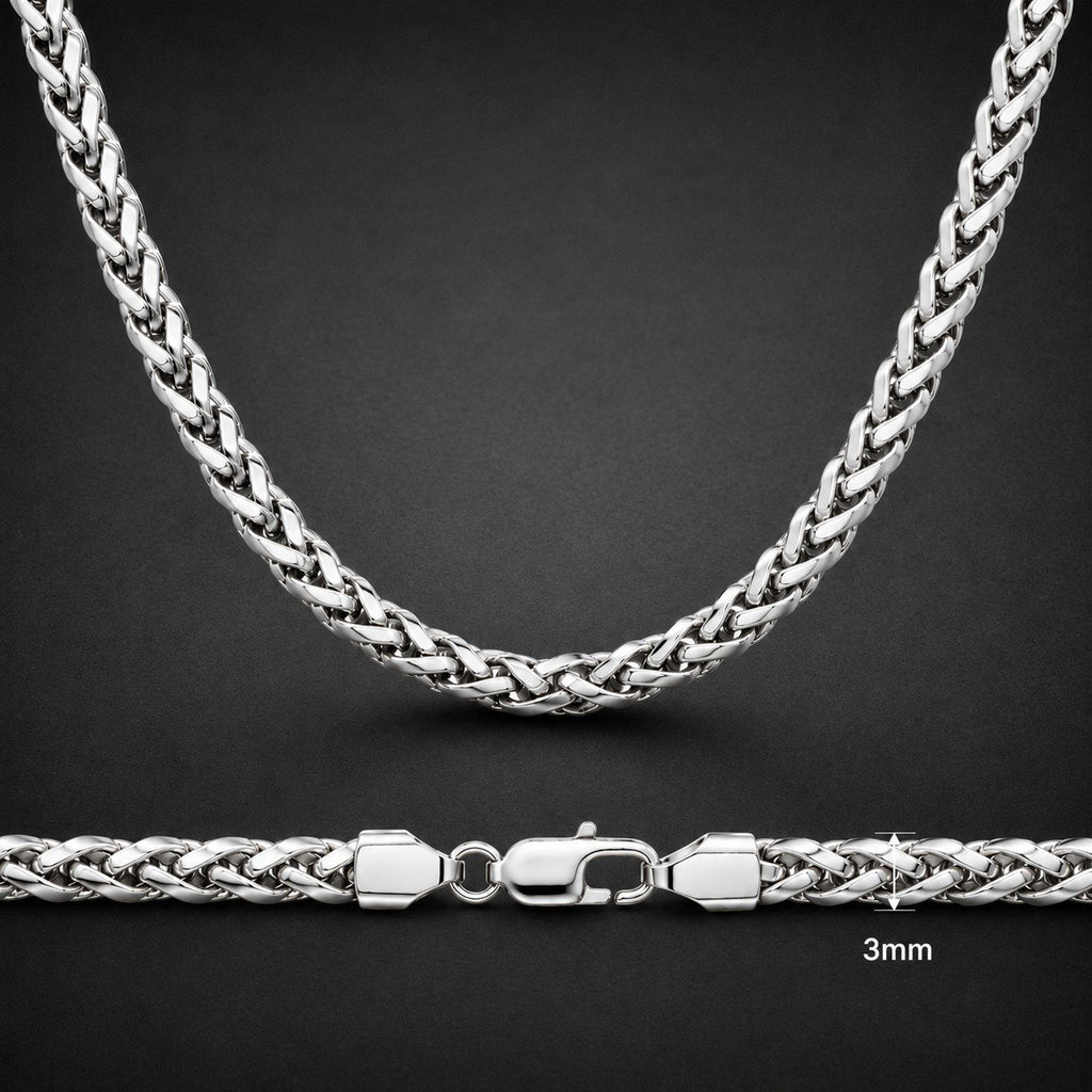10K WHITE GOLD FRANCO CHAIN