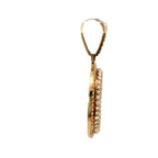 "O" SHAPED PENDANT 10K SOLID GOLD 1.82CTW NATURAL DIAMONDS