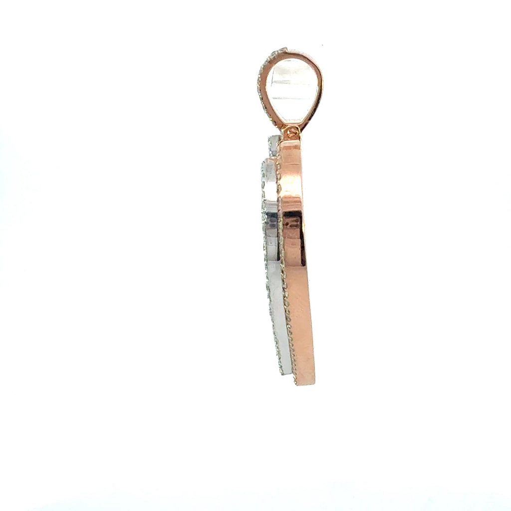 10K ROSE GOLD HEART PENDANT with 4.75CTW NATURAL DIAMONDS