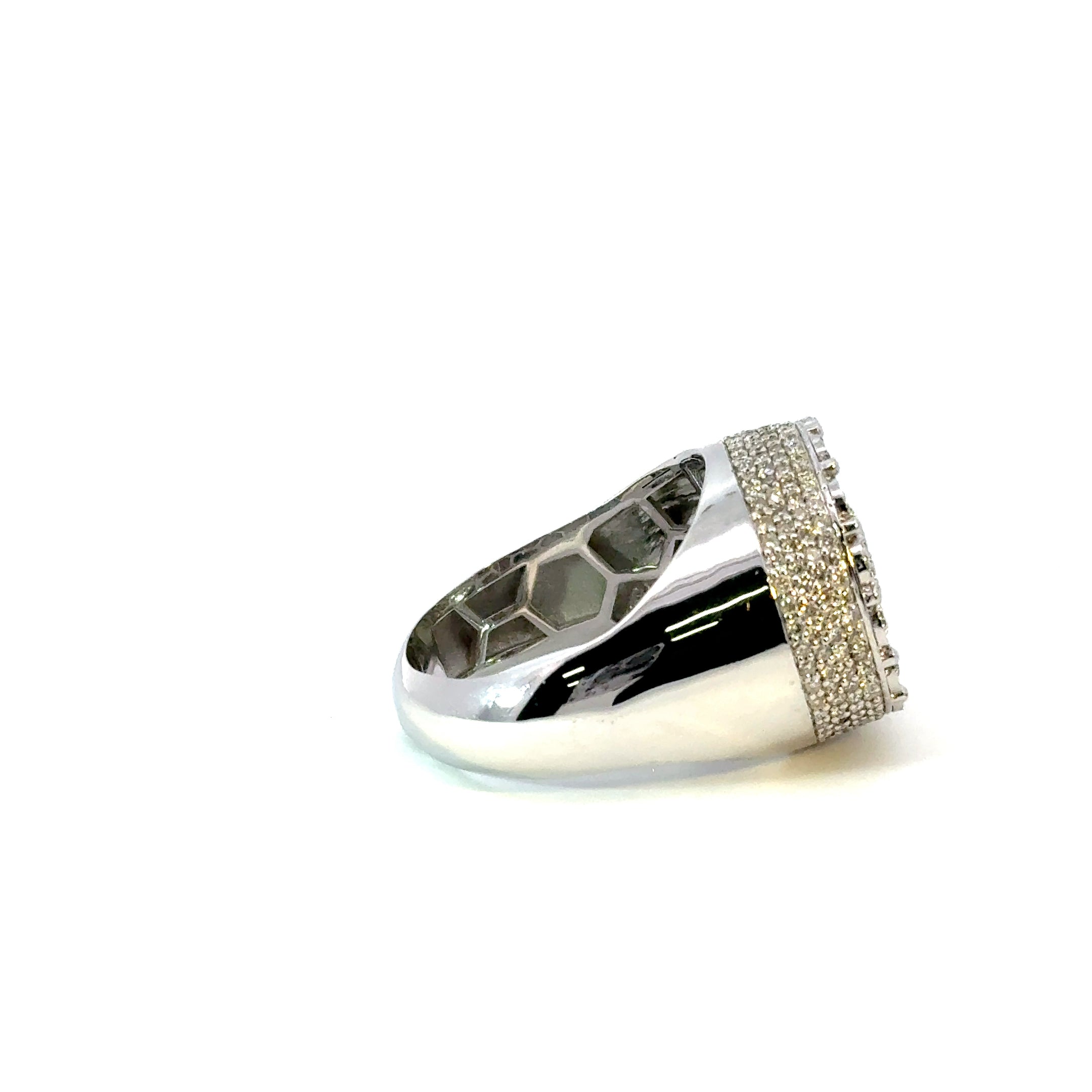 10K White Gold Mens Ring with 2.10CTW of Natural Diamonds