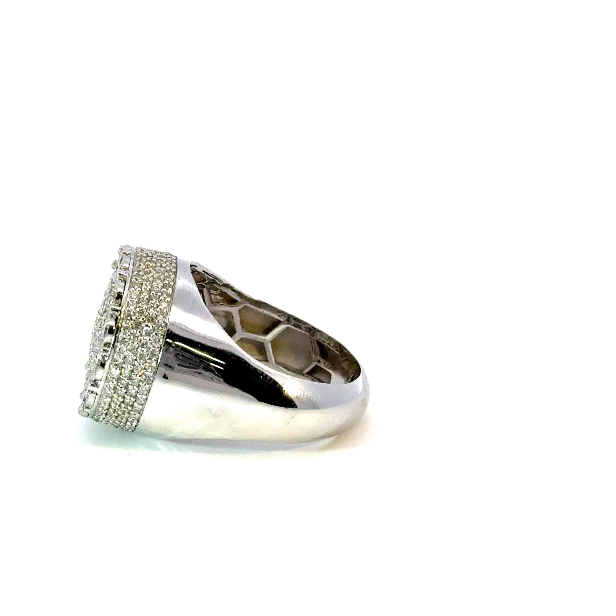 10K White Gold Mens Ring with 2.10CTW of Natural Diamonds