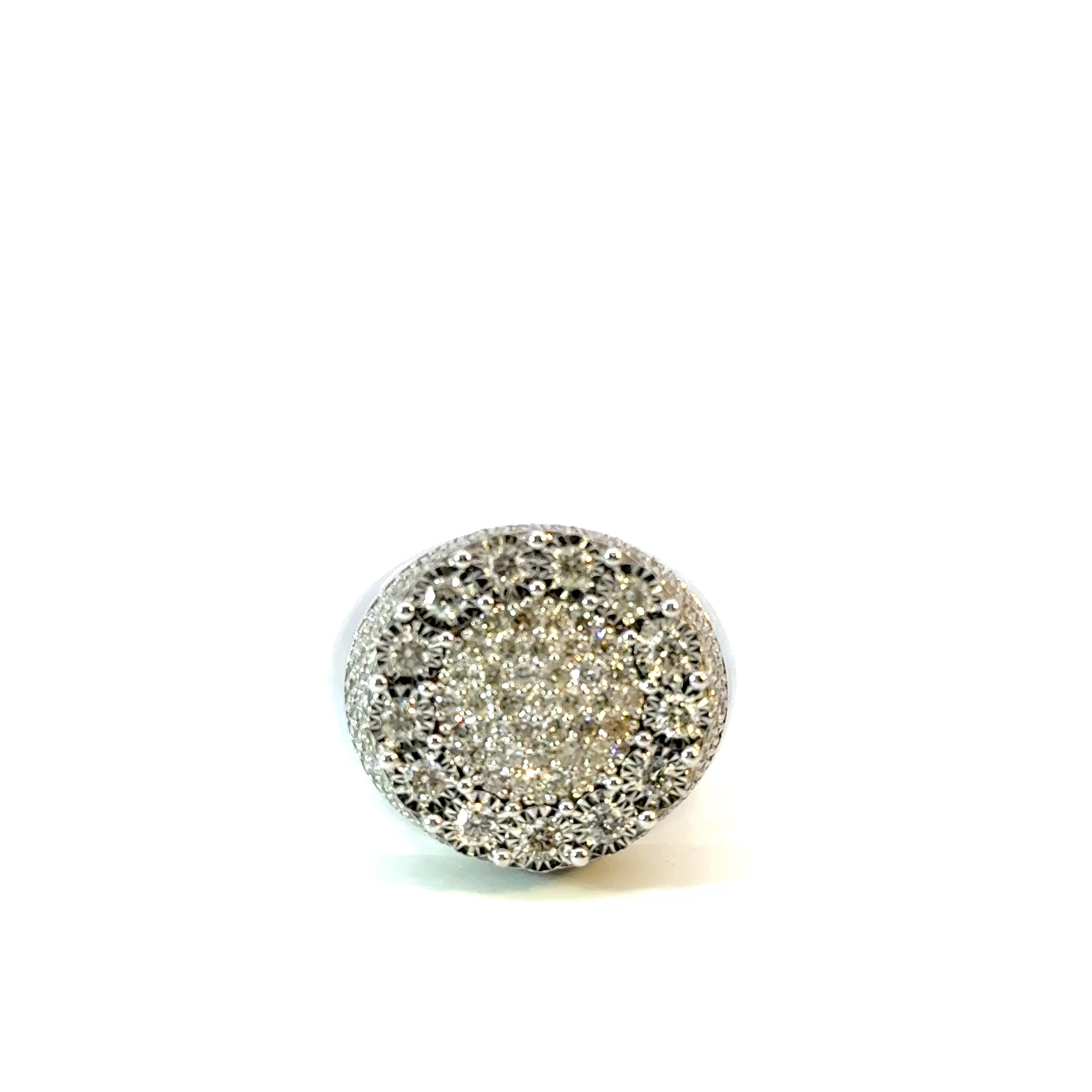 10K White Gold Mens Ring with 2.10CTW of Natural Diamonds