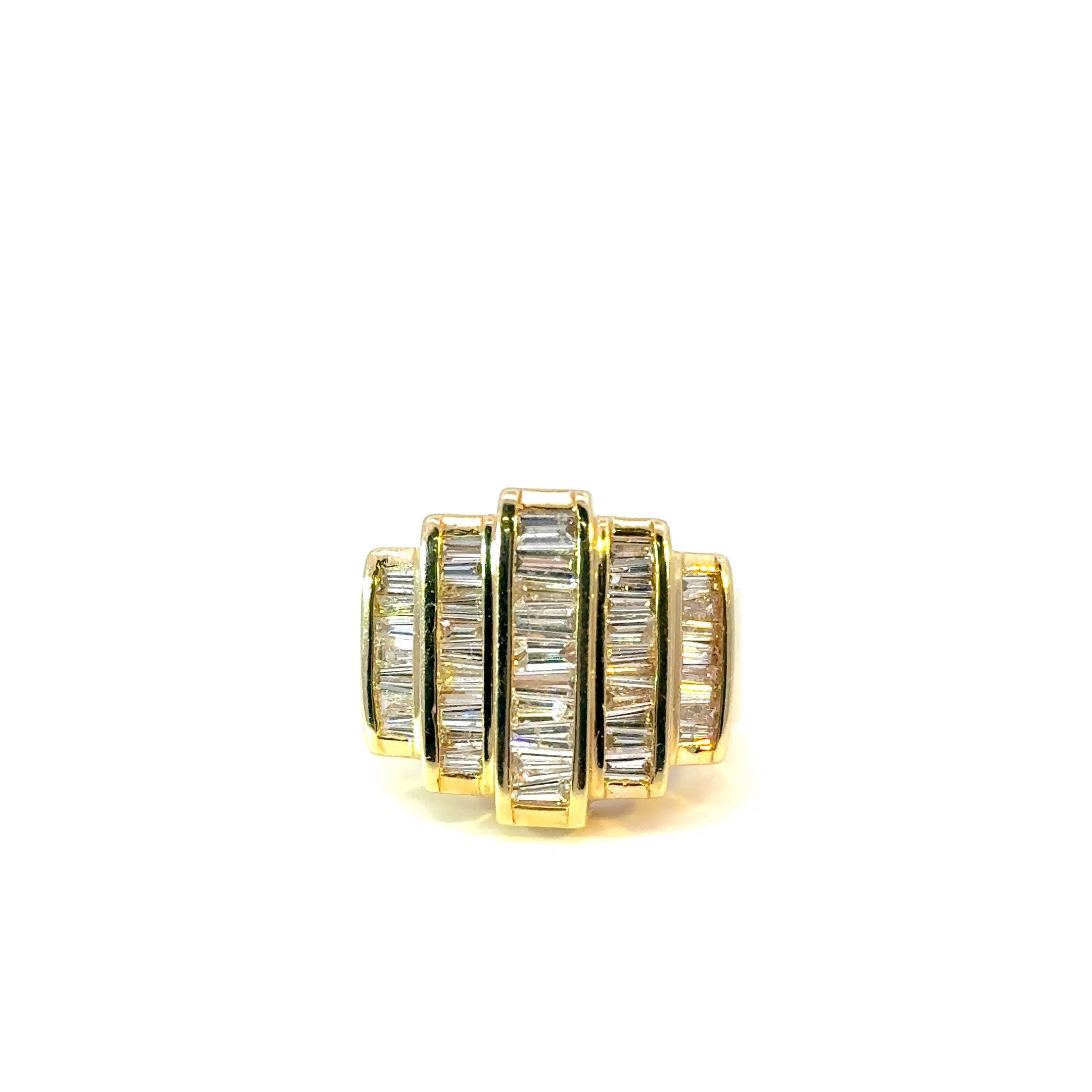 14K Yellow Gold Mens Ring  With 2.0CTW of Natural Diamonds