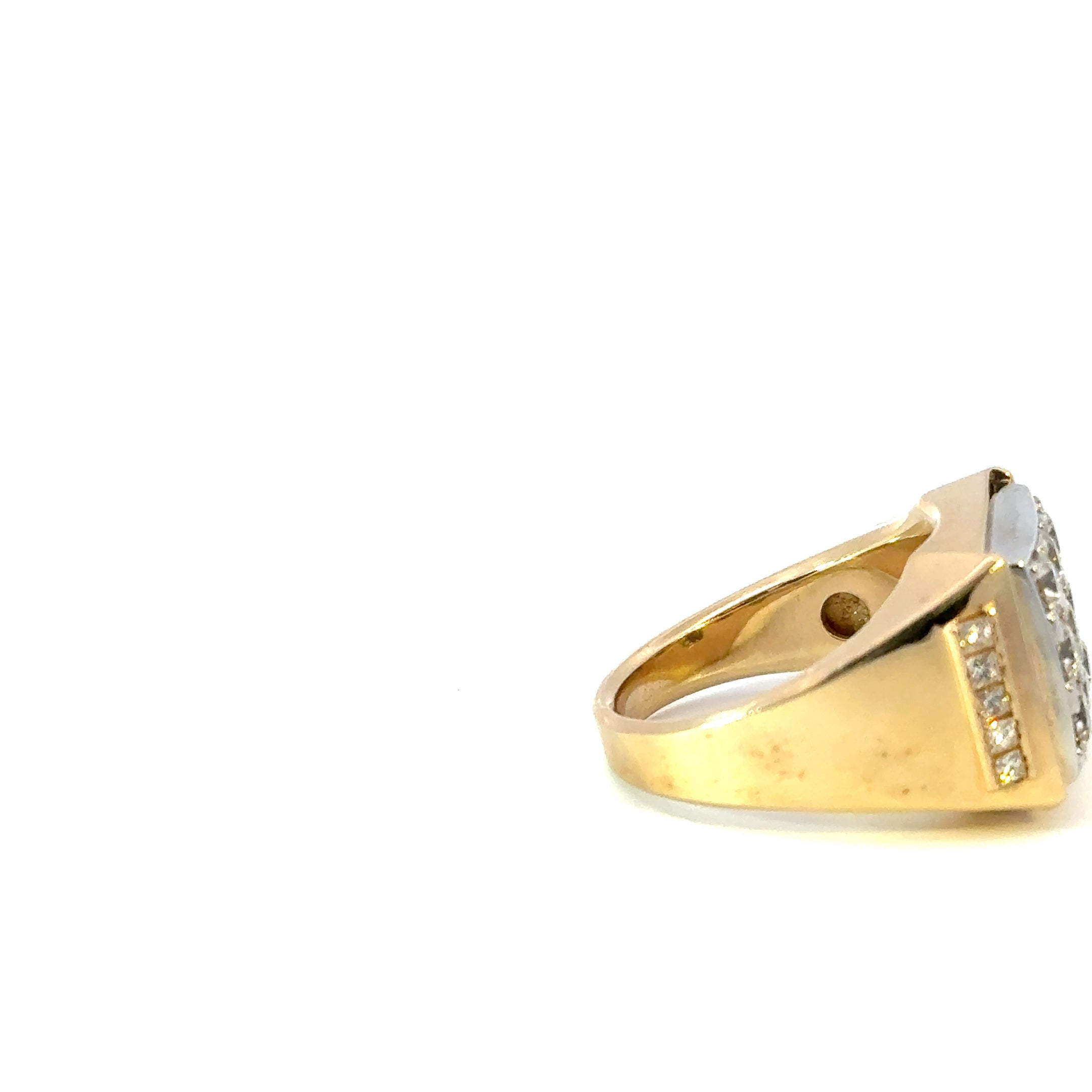14K Yellow Gold Mens Ring  With 2.30CTW of Natural Diamonds