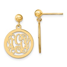 Circle Monogram Earring