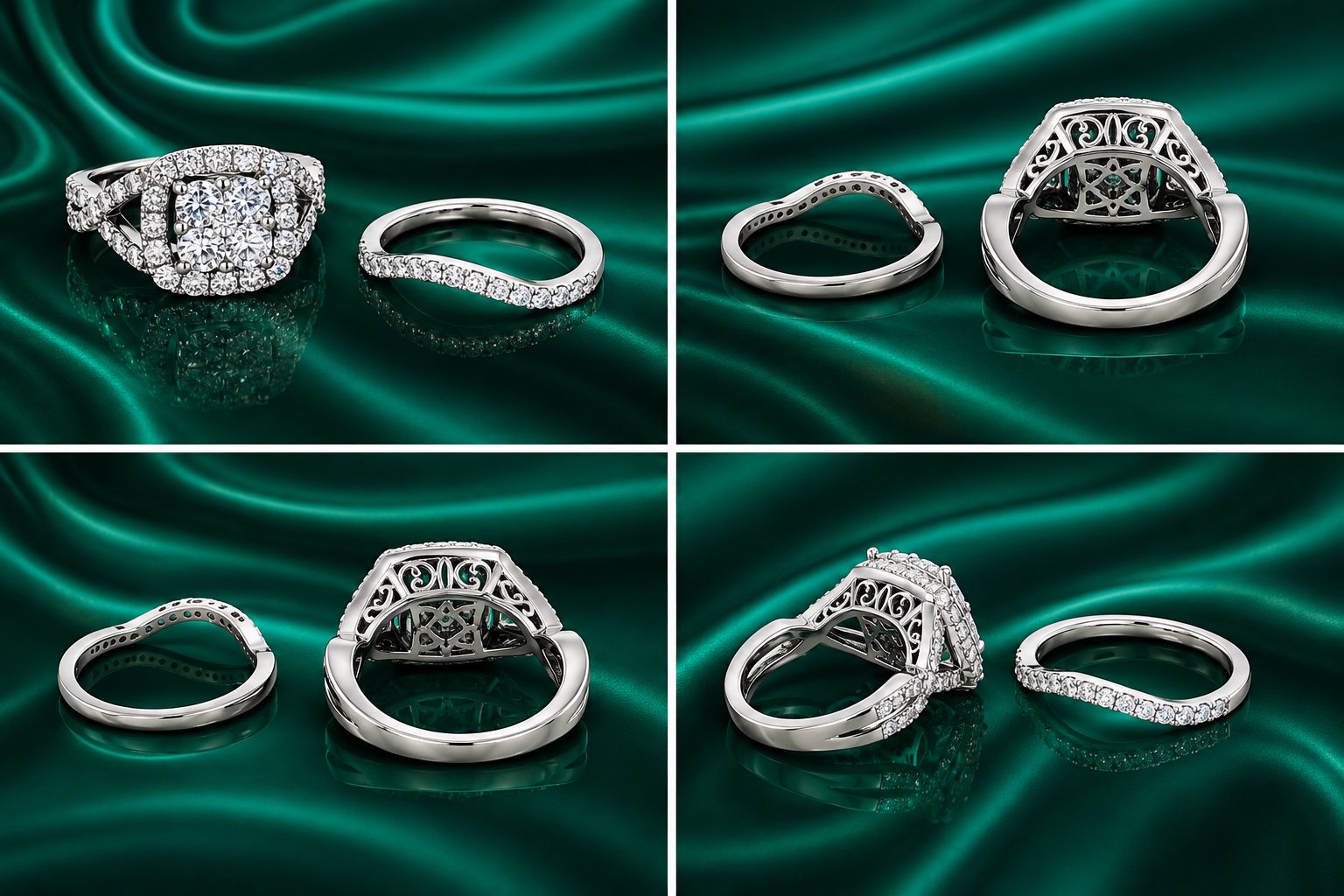 14-KARAT WHITE GOLD BRIDAL RING