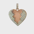 10K ROSE GOLD HEART PENDANT with 4.75CTW NATURAL DIAMONDS