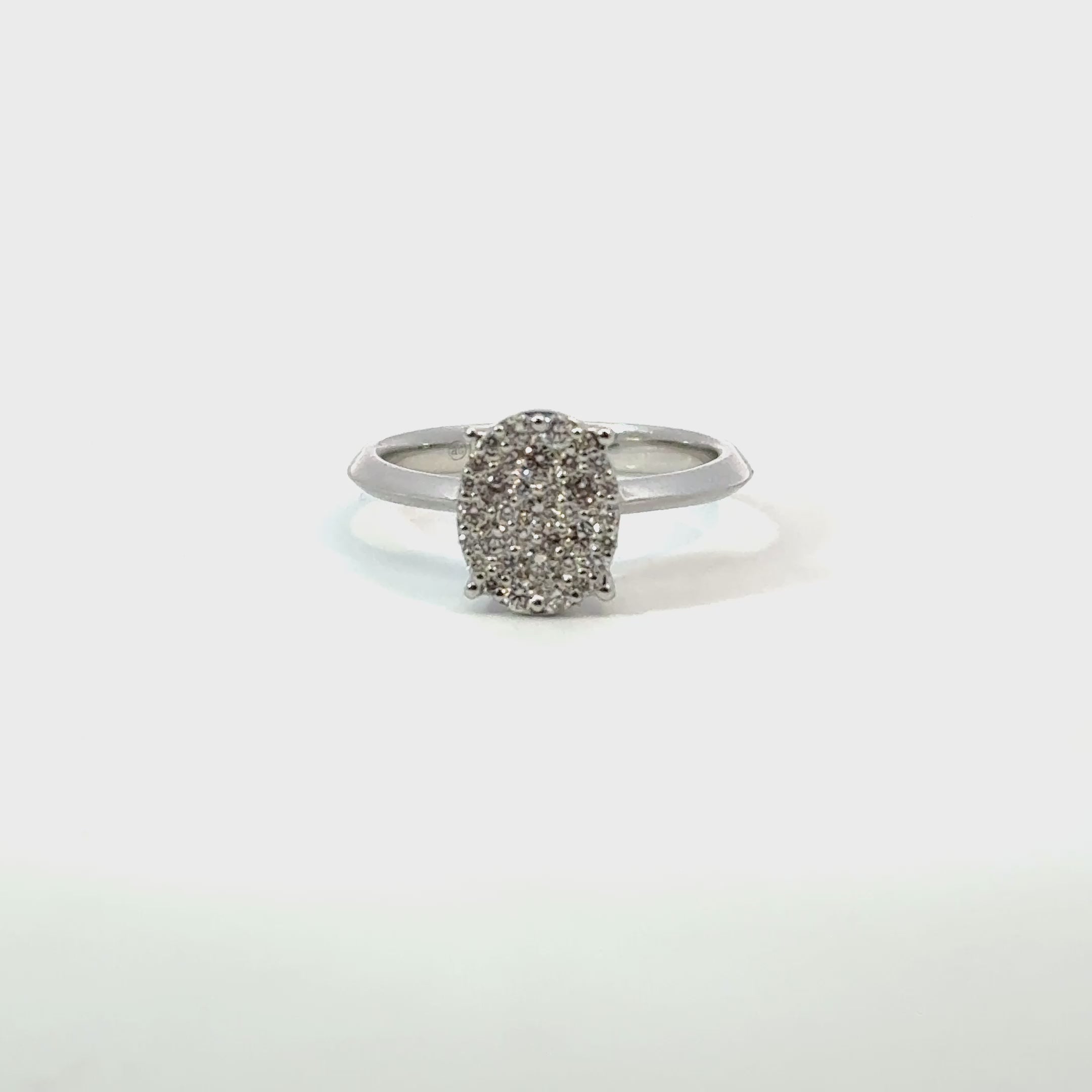 Diamond Ring 14 Karat White Gold with 0.40 Carat of Natural Diamond
