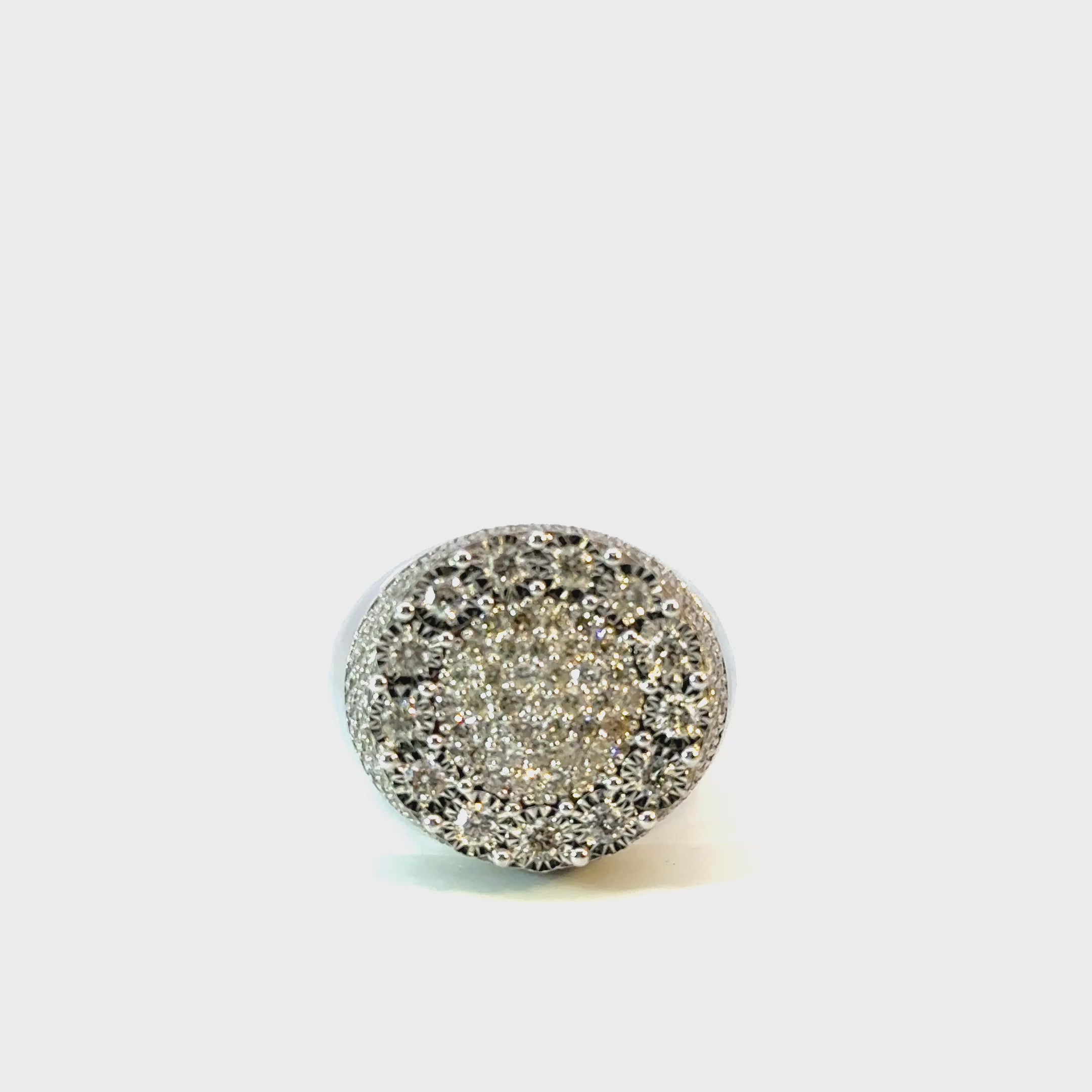 10K White Gold Mens Ring with 2.10CTW of Natural Diamonds